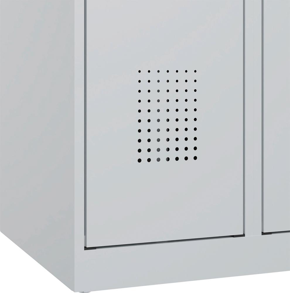 Garderobenschrank EVOLO bodenstehend RAL 7035/7035, 1 Abteil B300xT500xH1850mm Produktbild img2 L