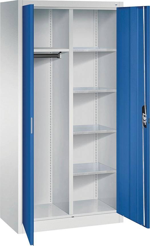 Flügeltürenschrank, 4 Fachböden, 1 Hutboden, 1 Kleiderstange Produktbild img5 L