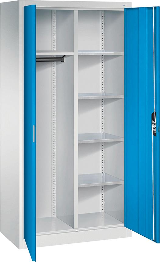 Flügeltürenschrank, 4 Fachböden, 1 Hutboden, 1 Kleiderstange Produktbild img8 L
