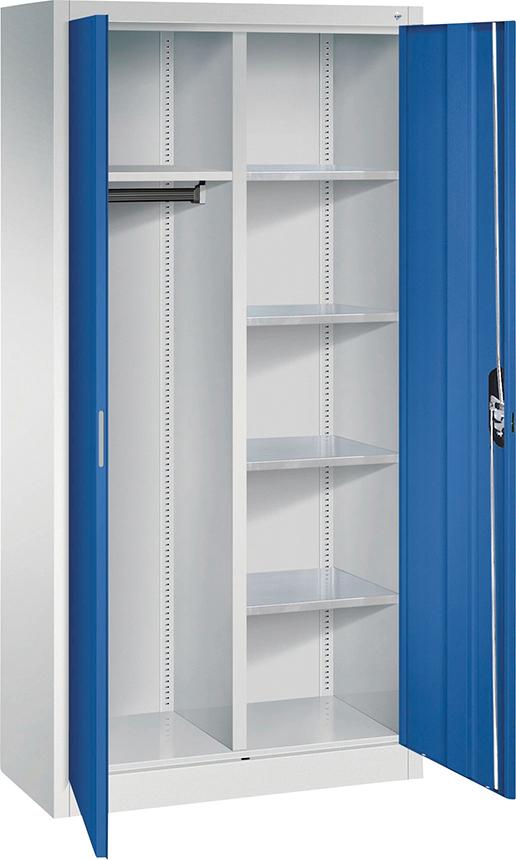 Flügeltürenschrank, 4 Fachböden, 1 Hutboden, 1 Kleiderstange Produktbild img3 L
