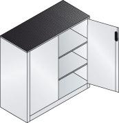 Beistellschrank mit Flügeltüren, 2 Fachboden Produktbild img18 L