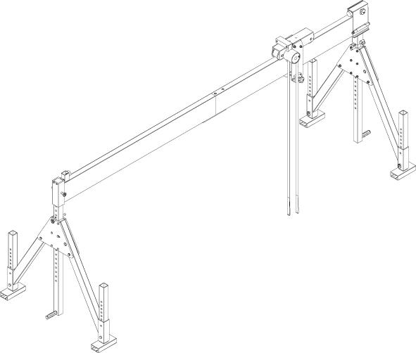 SCHILLING Aluportalkran stationär Höhe 2786-4336mm 3000kg TL 4000mm Alu-Doppel-Träger Produktbild img6 L