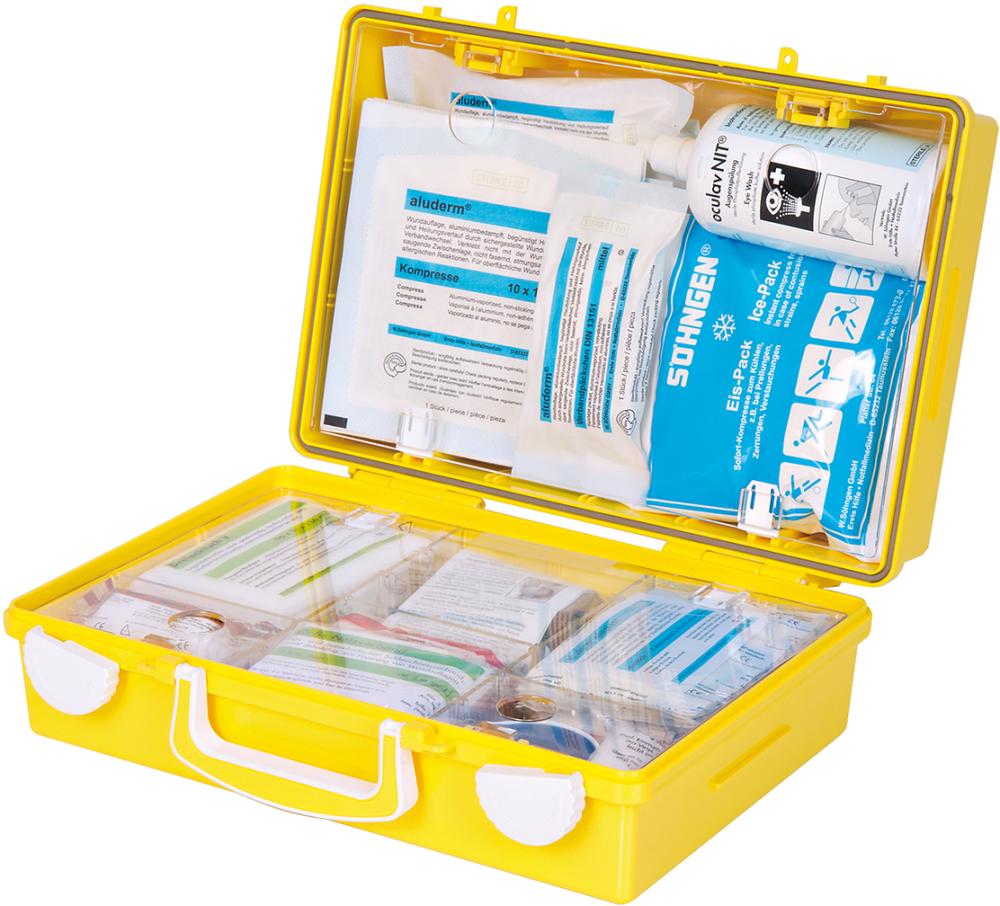 Erste-Hilfe-Koffer Extra+Handwerk, DIN 13157, gelb Produktbild img6 L