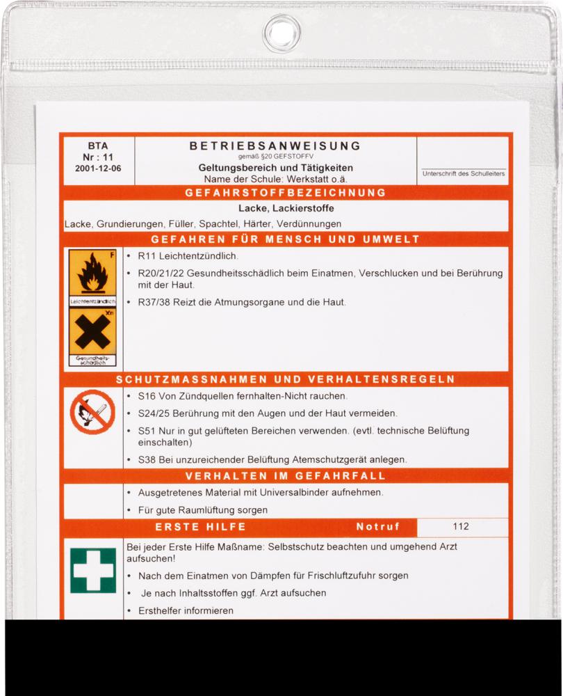Hängetafeln 4 A mit Öse Hochformat VE5 Produktbild img2 L