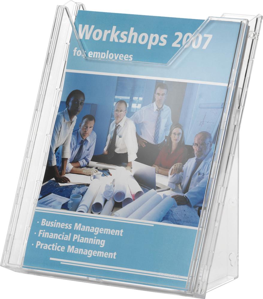 COMBIBOXX M A4 hoch variabel Tischaufsteller oder Wandhalter 24mm transparent Produktbild img3 L