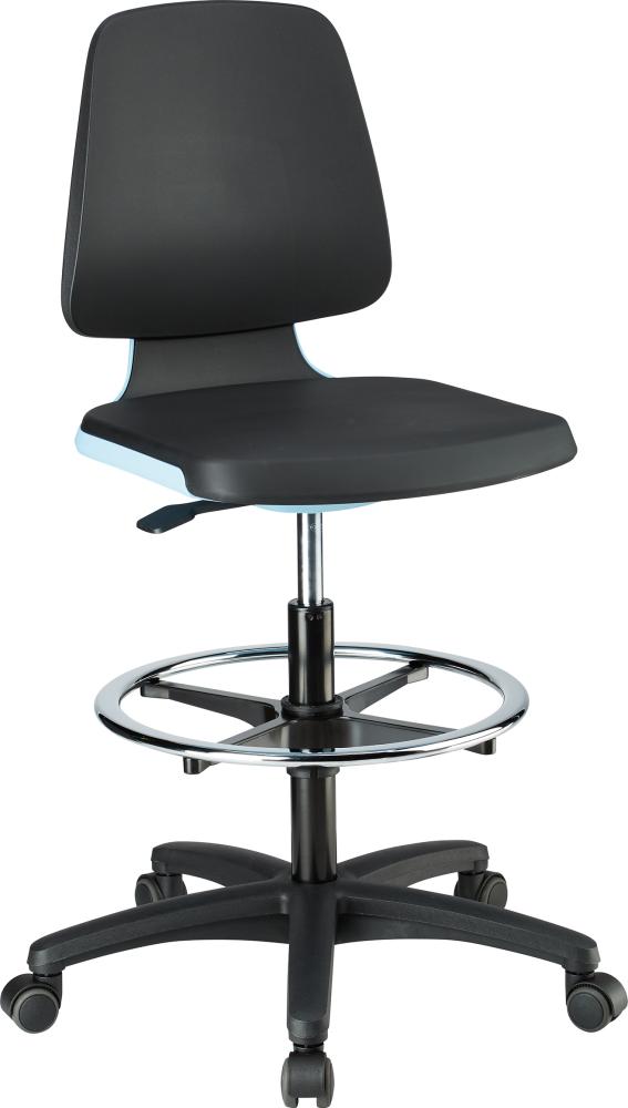 Bimos Arbeitsstuhl Labsit 4, PU blau Sitzhöhe 560-810 mm Produktbild img2 L