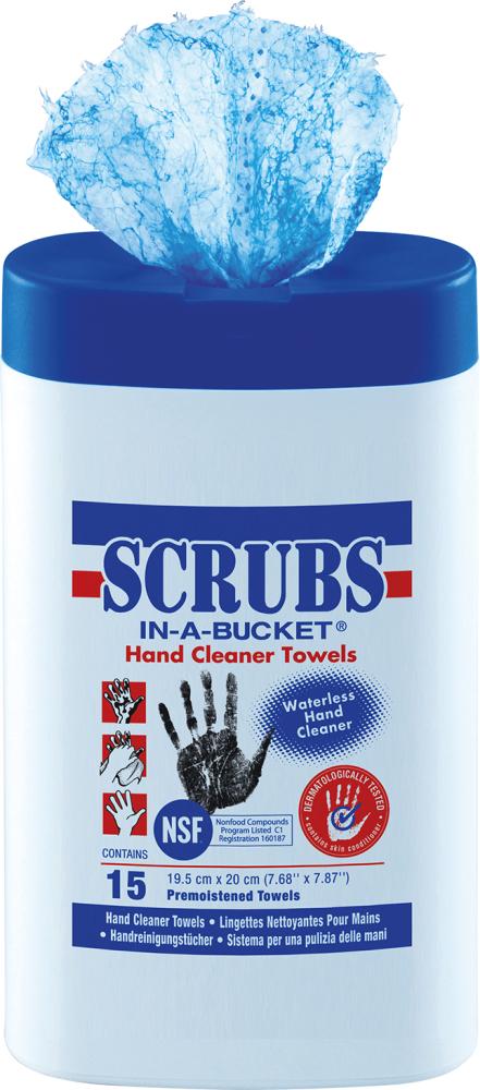 Scrubs-Reinigungstucher Eimer mit 72 Tucher mit NFS Freigabe Zertifikat Nummer 160187 Produktbild img2 L