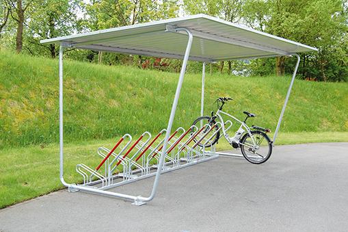 Überdachung Mod. Siegen B4300xT2330xH2250 mm RAL 9002 grauweiß Grundfeld einseitig Produktbild img2 L