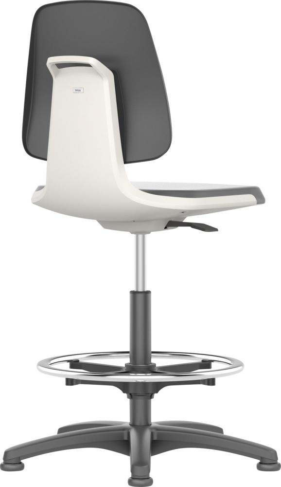 Bimos Arbeitsstuhl Labsit 3, PU weiß Sitzhöhe 520-770 mm Produktbild img2 L