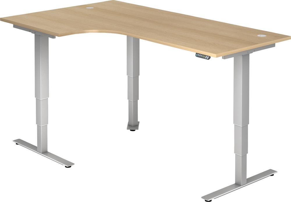 Winkelschreibtisch Serie X, höhenverstellbar 635–1285 mm Produktbild img6 L