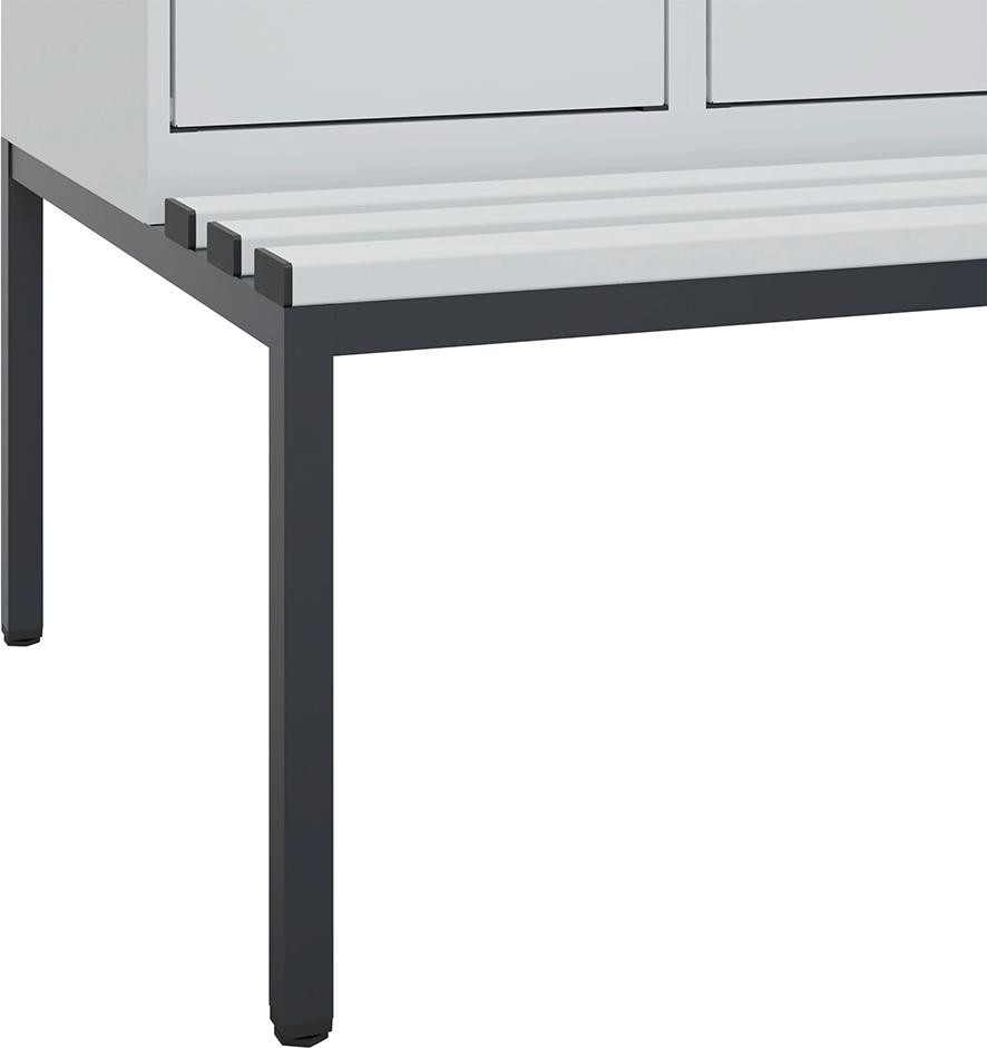 Spind Evolo PLUS 1 Abteil H2120xB400xT815mm 7035 /P1G/7021P_DKB Produktbild img3 L