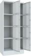 PAVOY Schließfachschrank m. Sockel 4 Fächer 2 Reih. Abt.br. 400mm 7035 B800xT500xH1850 Produktbild img2 S