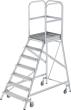 Podesttreppe, einseitig begehbar, Stahl-Gitterrost Produktbild img4 S