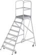 Podesttreppe, einseitig begehbar, Stahl-Gitterrost Produktbild img5 S