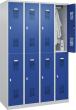 Garderobenschrank BASIC B1200xT500xH1850 mm RAL 7035/5010, 4x2Abteile Produktbild img3 S