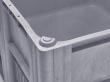 Palettenbox CB3 B1200 x T1000 H760 mm 3 Kufen, lebensmittelecht hellgrau Produktbild img4 S