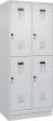 C+P Doppelst. Spind Evolo PLUS mit Sockel B800xT500xH1950mm 2x2 Abt. (4 Fächer) RAL7035/7035 Produktbild img2 S
