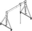 Aluportalkran fahrbar H2468-3768 mm 500 kg TL 4000 mm Alu-Einzel-Träger Produktbild img5 S