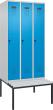 Spind Evolo PLUS 3 Abteile H2120xB900xT815mm 7035 5012 /P1G/7021P_DKB Produktbild img2 S