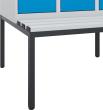 Spind Evolo PLUS 3 Abteile H2120xB900xT815mm 7035 5012 /P1G/7021P_DKB Produktbild img3 S