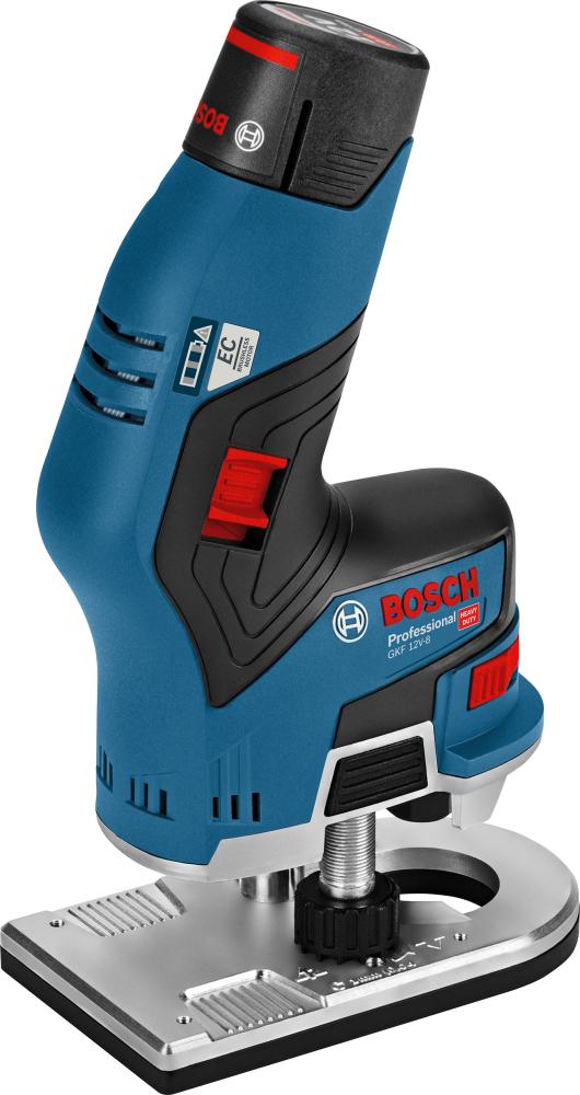 Akku-Kantenfräse GKF 12V-8 Bosch 2x12,0 V 3,0 Ah Ladegerät GAL1230 L-Boxx Produktbild img1 L