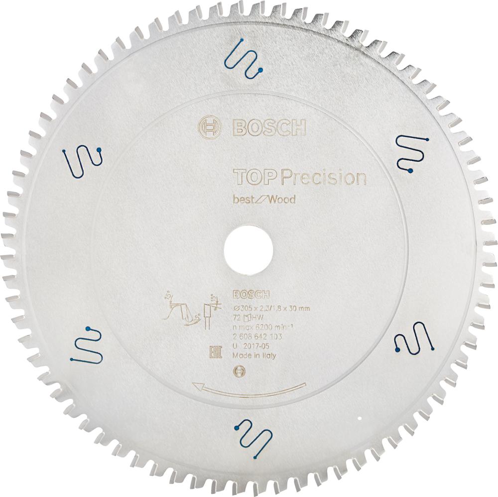 HM-Kreissägeblatt 305x2,3x30mm 72Z W Bosch VE à 1 Stück Top Precision Best f Wood Produktbild img1 L
