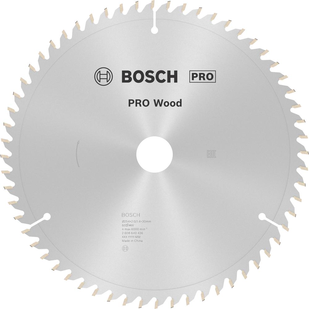HM-Kreissägeblatt 254,2/1,4x30 60Z WZ Bosch VE à 1 Stück Optiline Wood f.Kappsägen Produktbild img1 L