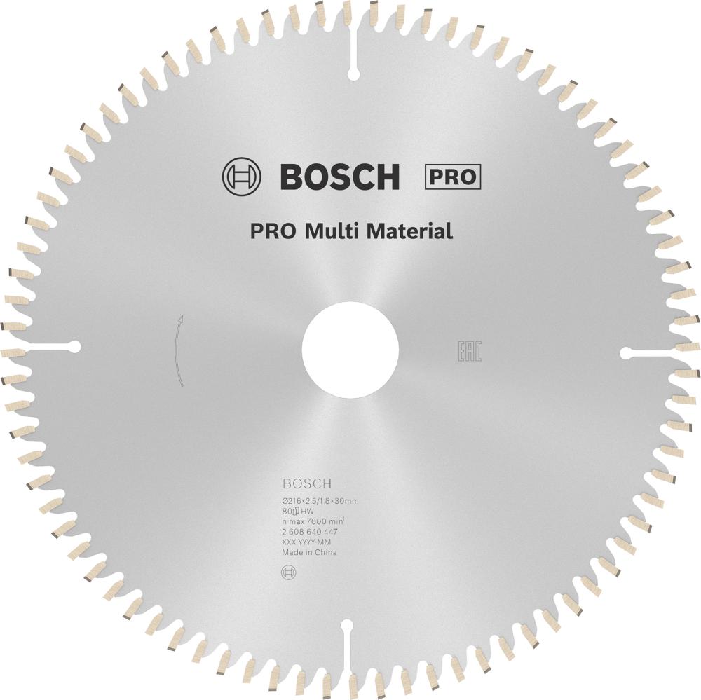 HM-Kreissägeblatt 216x2,5/1,8x30 80Z Bosch VE à 1 Stück Multi Material Produktbild img1 L