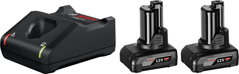 Akku-Starter Set 12,0V 2 x 6,0 Ah Bosch Ladegerät GAL 1240 Karton Produktbild img1 L