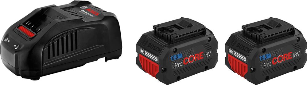 Akku-Starter Set ProCore 18,0 V 2 x 5,5 Ah Bosch Ladegerät GAL1880CV Karton Produktbild img1 L