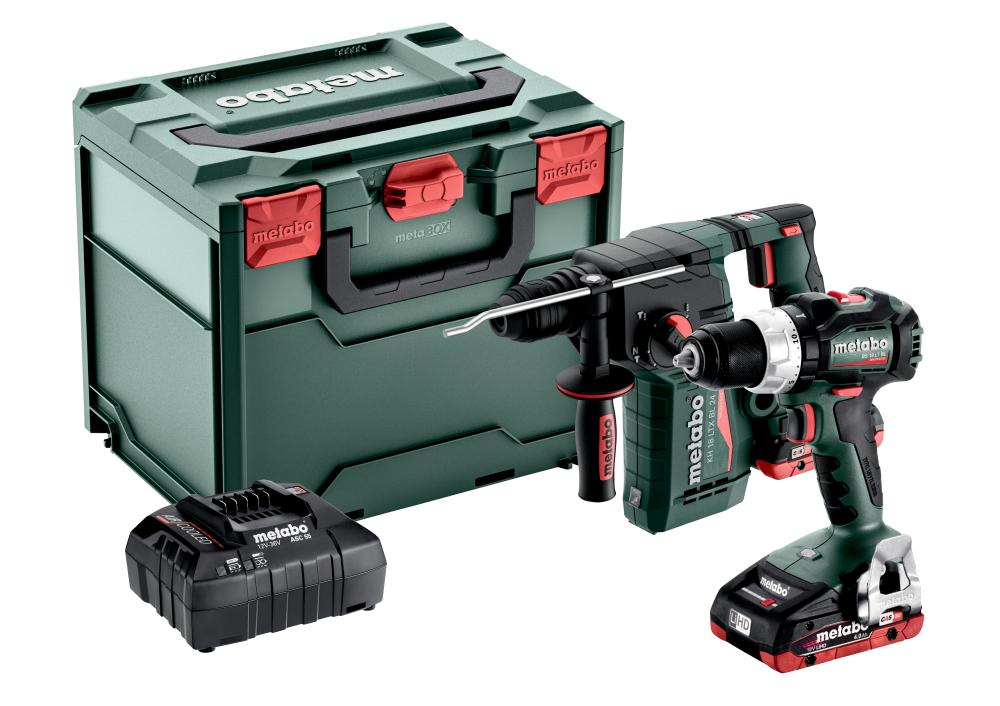 Akku Set LiHD BS18LT BL + KH18 LTX BL24 2x18,0 V 4,0 Ah LiHD Ladegerät ASC 55 metaBOX Produktbild img1 L