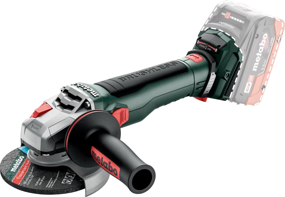 Akku-Winkelschleifer WB18 LT BL11-125 Quick SE Metabo ohne Akku Ladegerät metaBOX Produktbild img1 L