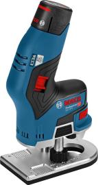 Akku-Kantenfräse GKF 12V-8 Bosch 2x12,0 V 3,0 Ah Ladegerät GAL1230 L-Boxx Produktbild