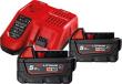 Akku-Starter Set Chemier. M18 NRGCR-502 Milwaukee 2x18,0 V 5,0 Ah Ladegerät M12-18FC Karton Produktbild img1 S