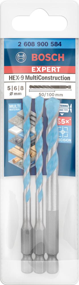 Schlagbohrersatz HEX-9 3tlg. 5/6/8 mit EXPERT Bosch Produktbild img1 L