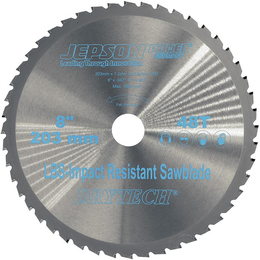 HM-Sägeblatt Drytech D=203x25,4x1,2mm 48Z für Stahl dünnwandig LBS schockresistent Produktbild img1 L