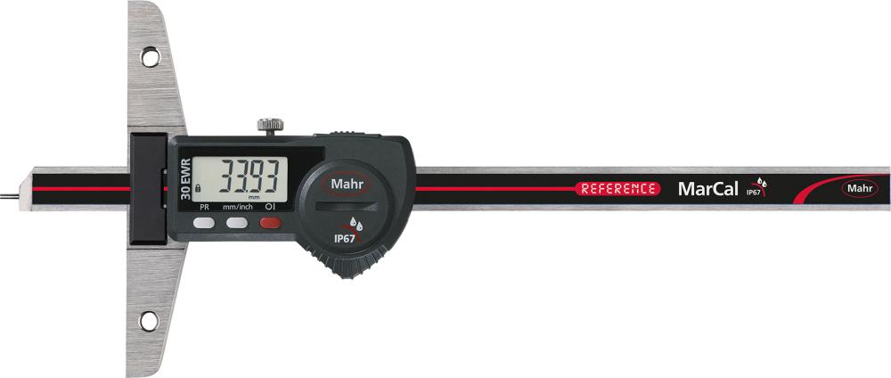 Dig.-Tiefenmessschieber 30EWR IP67 150mm mit Daten MAHR Produktbild img1 L