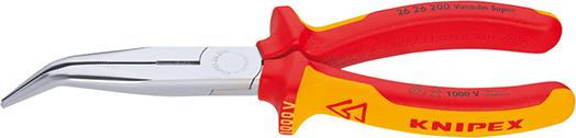 Storchschnabelzange VDE gebogen mit Mehrkomponenten-Griffen 200mm KNIPEX Produktbild img1 L