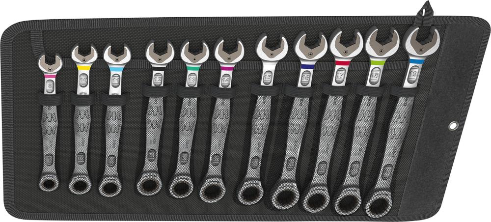 Ratschenschlüssel-Satz Joker gerade 8-19mm 11-teilig in Falttasche Wera Produktbild img1 L