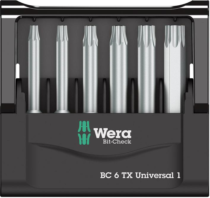 WERA Bit-Sortiment 1/4" TX Universal 1 6-teilig im Bit-Check Produktbild img1 L