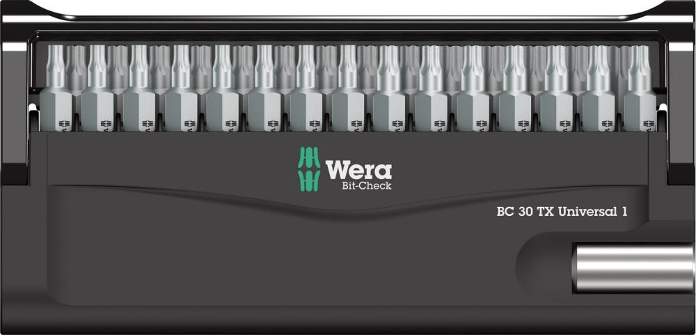 WERA Bit-Sortiment 1/4" TX Universal 1 30-teilig im Bit-Check Produktbild img1 L