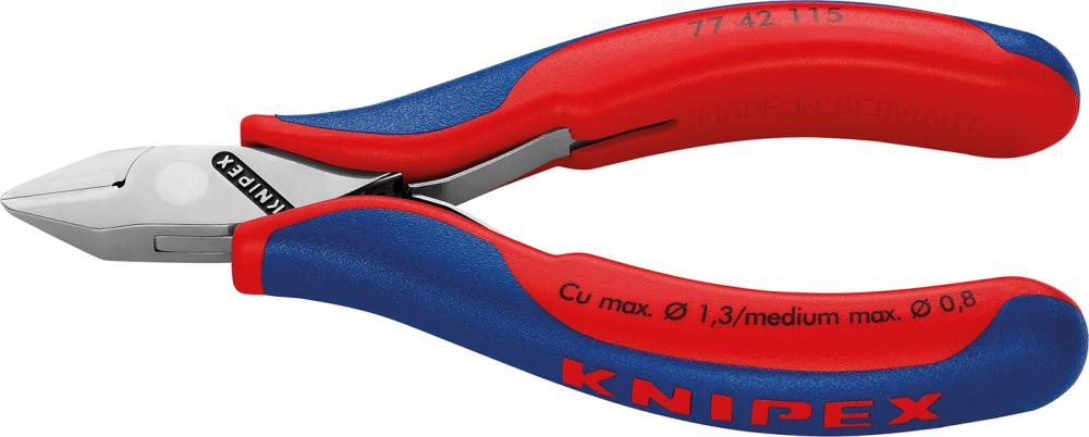 Seitenschneider Elektronik Rundkopf mit kleiner Fase 115mm KNIPEX Produktbild img1 L
