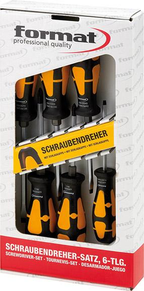 Schraubendreher-Satz Schlagkappe Schlitz/PH 6-teilig FORMAT Produktbild img1 L