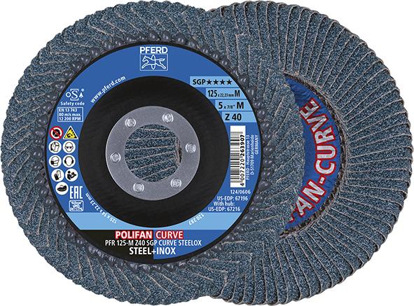 Fächerschleifscheibe Z 40SGP CURVE M 125mm K40Pferd Produktbild img1 L