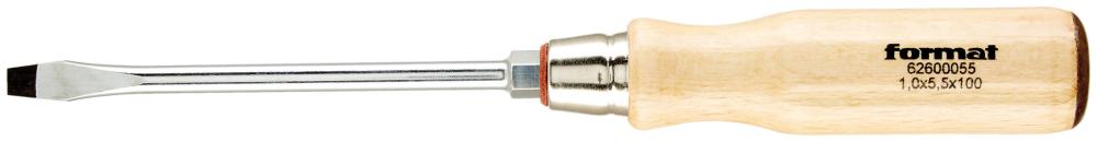 Schraubendreher mit Holzheft Schlitz 12x2x200mm FORMAT Produktbild img1 L