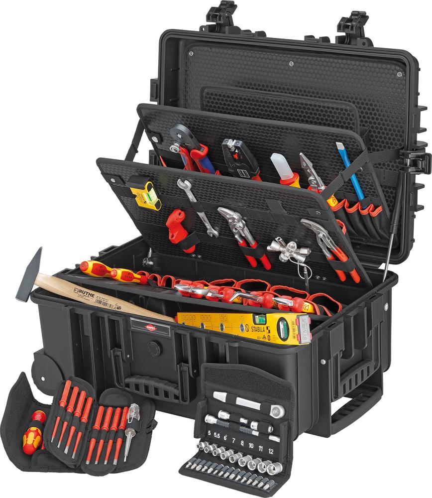 Werkzeugsortiment Elektriker 63-teilig im Schutzkoffer Knipex Produktbild img1 L