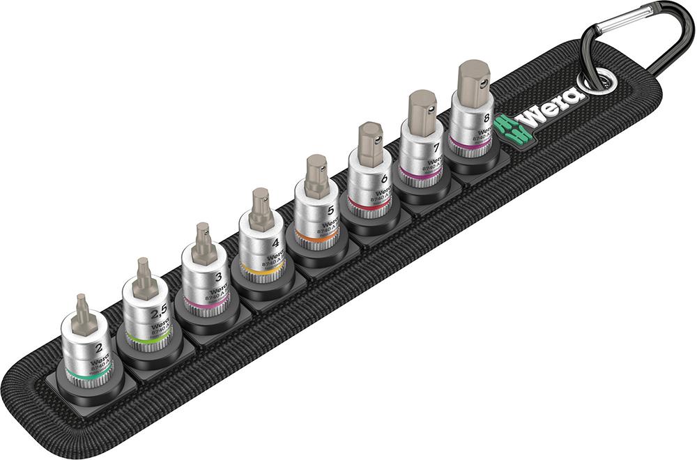 Schraubendrehereinsatz- Satz 1/4" Innensechskant mit Haltefunktion 2-8x28mm 8-teilig Wera Produktbild img1 L