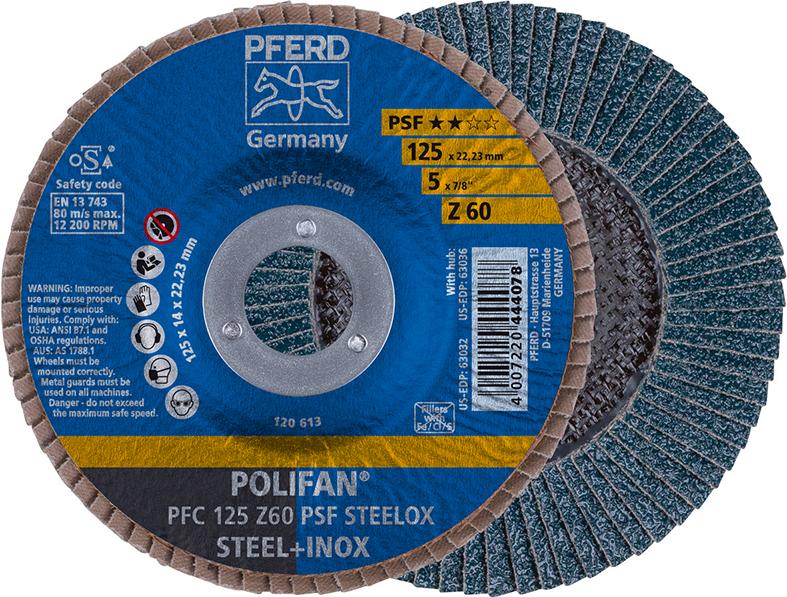 Fächerschleifscheibe Z 60PSF gerade 125mm K60 Pferd Produktbild img1 L