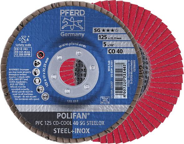 Fächerschleifscheibe SGP-COOL gewölbt 125mm CO40 Pferd Produktbild img1 L