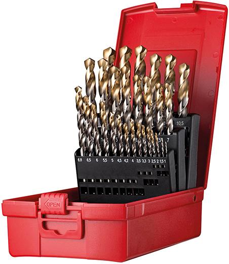 Spiralbohrer Set 1-13mm x0,5+KL A002 in Box 118G Typ N 4xD 29tlg. Tin Tip A095206 Dormer Produktbild img1 L